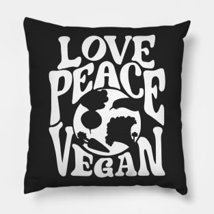 Love Peace Vegan Vegetarian Vegan Healthy Lifestyle | Save The Planet Pillow