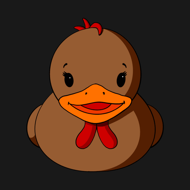 Brown Chicken Rubber Duck by Alisha Ober Designs