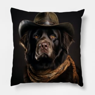 Cowboy Dog - Newfoundland Pillow