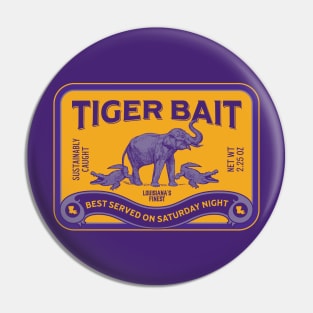 Vintage Tiger Bait Purple and Gold Sardine Tin BR Pin