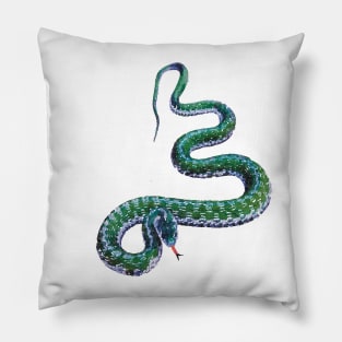Emerald-Green Snake Pillow