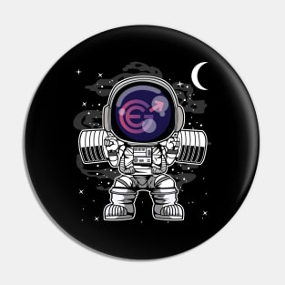 Astronaut Lifting Evergrow EGC Coin To The Moon Crypto Token Cryptocurrency Blockchain Wallet Birthday Gift For Men Women Kids Pin