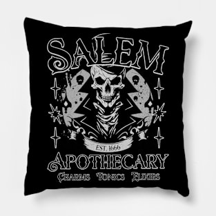 Salem Apothecary Skull Pillow