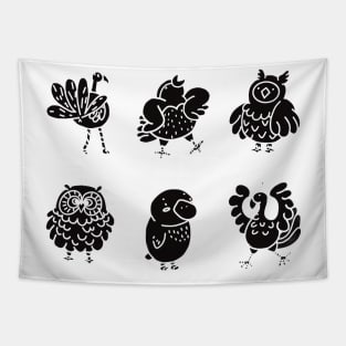 Birds noire edition Tapestry