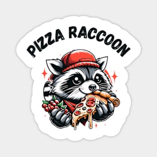 Pizza Raccoon Magnet
