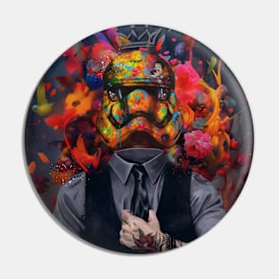 Surreal man pop art Pin