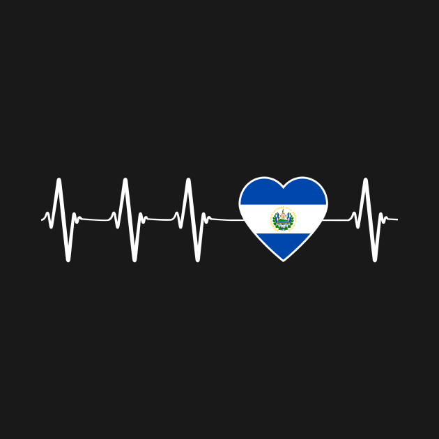 Salvadoran Heartbeat I Love El Salvador Country Flag Heart Family by Eyes4