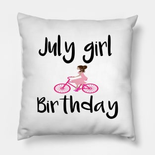 july girl birthday Pillow