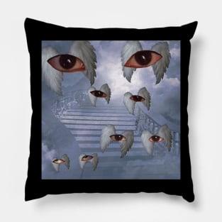 Weirdcore Eyes and clouds design - Dreamcore patter outfit Pillow