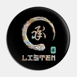 Listen Japanese Kanji Word Symbol Enso Circle 16 Pin