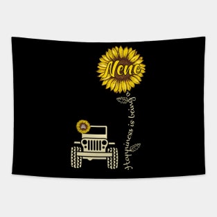 Jeep Sunflower Jeep Nene Happiness is being a Nene Jeep Women Tapestry