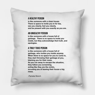 Healthy Person Clean House Quote Pillow