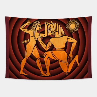 Theseus slays the Minotaur Tapestry