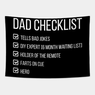 Funny Dad Checklist gift idea for the best dad! Tapestry