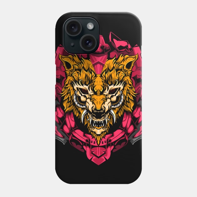 Mechanical wolf Phone Case by Apxwr