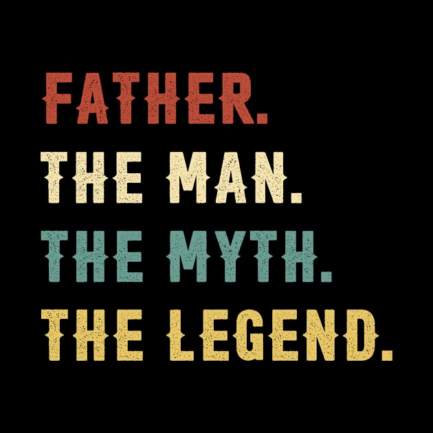 Fathers Day Gift Father The Man The Myth The Legend by Soema