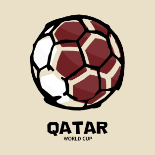 Qatar Football Country Flag T-Shirt