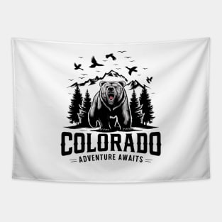 Colorado Adventure Awaits bear vintage Tapestry