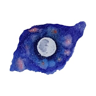 The moon. Moon in galaxy. T-Shirt