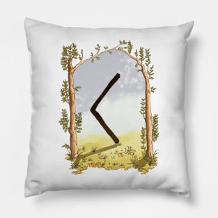 rune kenaz - magical symbol Pillow