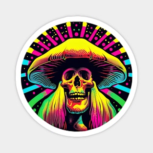 Dayglo Shroom Shaman Skull Tee Magnet