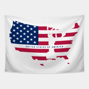 United States of America Map Tapestry