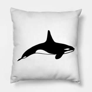 Killer whale in black and white Pillow