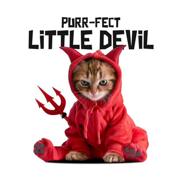 cute evil kitten by Tip Top Tee's