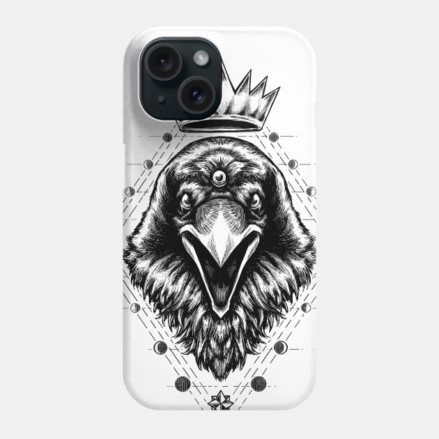 King Raven Phone Case by Andriu