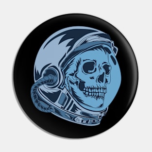 Astronaut Skull Pin