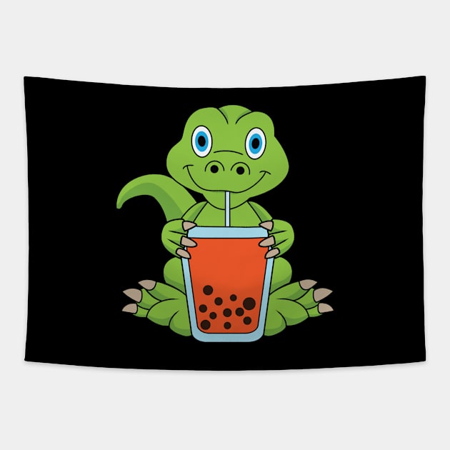 Dino Boba Tapestry by RockyDesigns