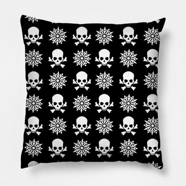 Creepy Christmas Skulls Pillow by LunaMay