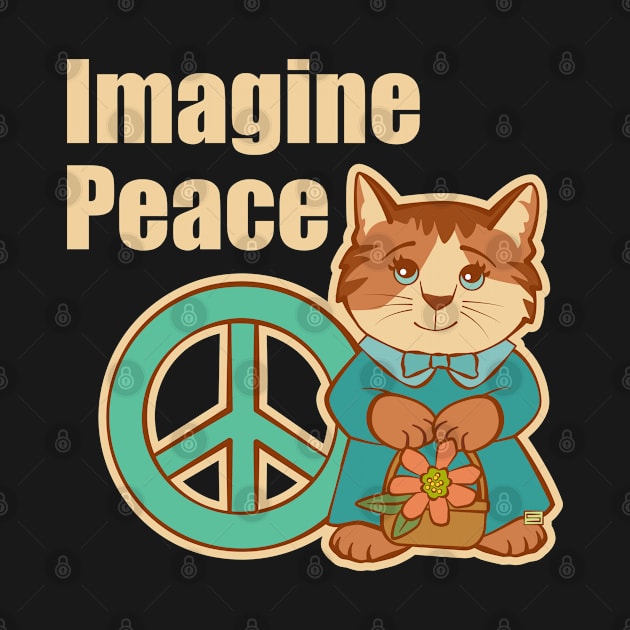 Imagine Peace Cat by Sue Cervenka