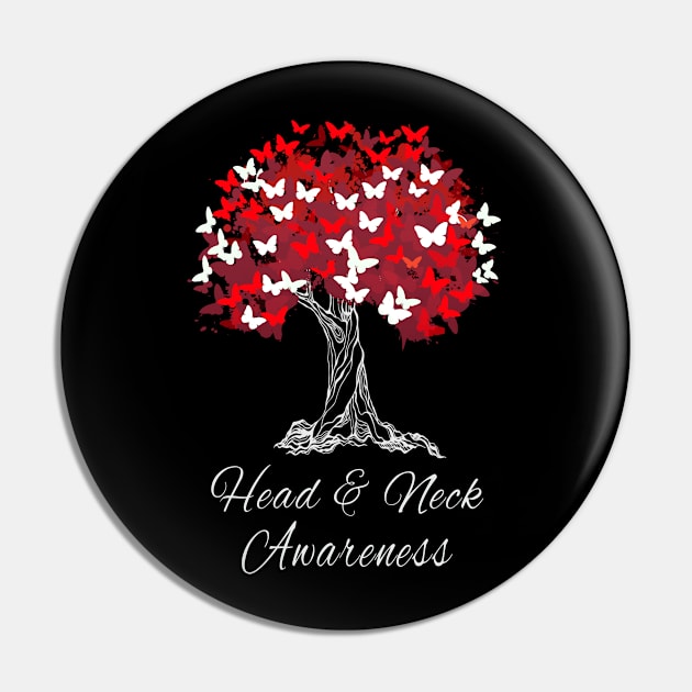 Head Neck Cancer Awareness Pin by MerchAndrey