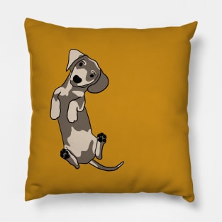 Happy dachshund illustration Pillow