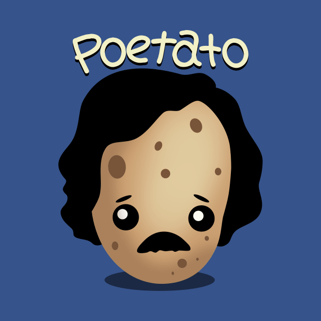 Poetato Funny Retro Vintage Edgar Allan Poe Cute Kawaii Potato Funny Pun by Originals By Boggs