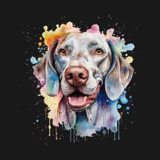 Weimaraner Bright Watercolor Painting T-Shirt