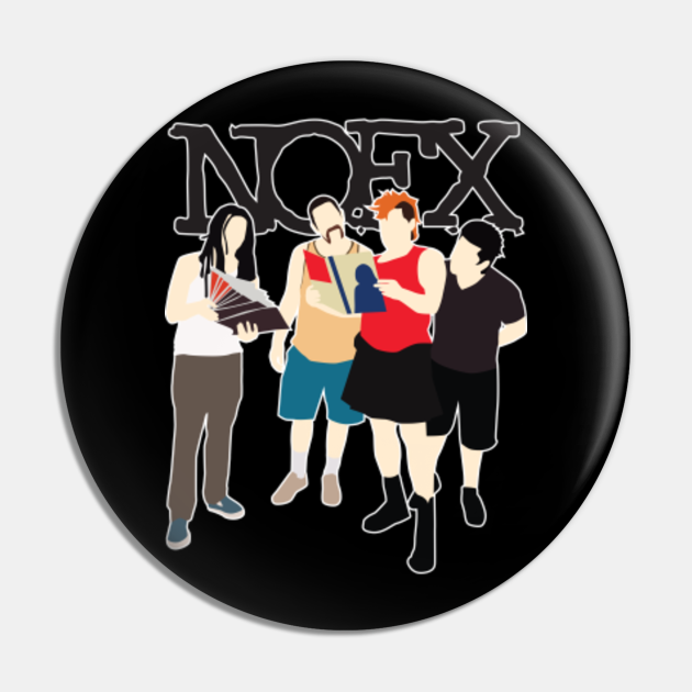 NOFX Punk Cartoon - Nofx - Pin | TeePublic