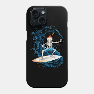 THE CRAZY SURFIST SKULL Phone Case