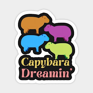 Capybara Dreamin&amp;#39; , Retro Magnet