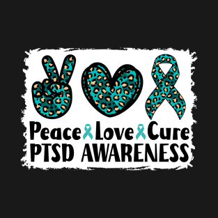 Peace Love Cure  PTSD Awareness T-Shirt