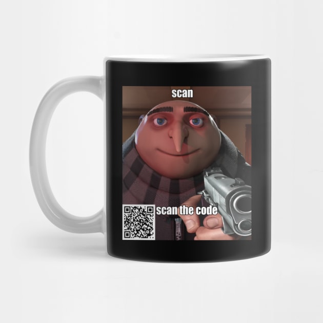 Rick Roll QR code' Two-Tone Mug