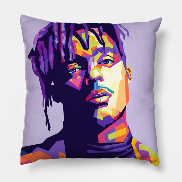 Music Wpap Pop Art Pillow by Zet Art