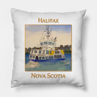 Ferry Boat in Halifax Nova Scotia Canada Pillow