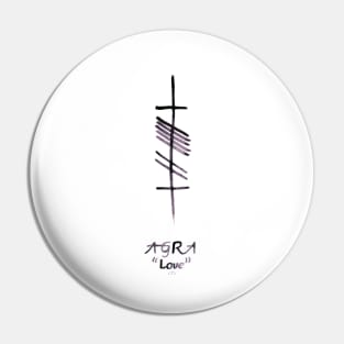 Love in Ogham Script Pin