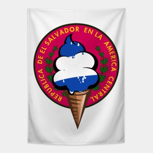 El Salvador flag ice cream Tapestry