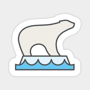 Polar Bear Environment Icon Magnet