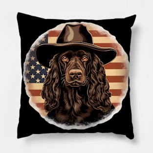 English Cocker Spaniel 4th of July Pillow