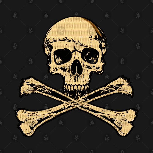 Skull, ropes and bones Jolly Roger by Monkey Business Bank