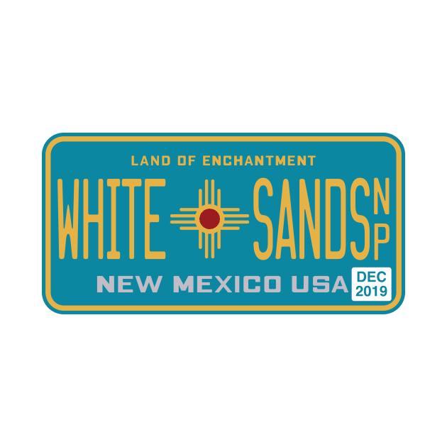 White Sands National Park license plate by nylebuss